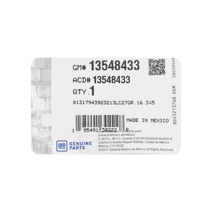 New-Chevrolet-Suburban-Tahoe-2021-2024-Genuine---OEM-Smart-Remote-Key-4+1-Buttons-433MHz-OEM-Part-Number:-13548433---Emirates-Keys