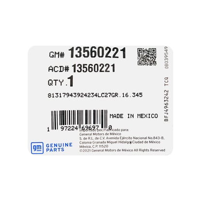 New-GMC-Sierra-EV-2024-Genuine---OEM-Smart-Remote-Key-5+1-Buttons-433MHz-OEM-Part-Number:-13560221---Emirates-Keys