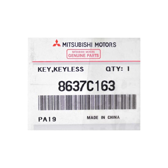 New-Mitsubishi-Pajero-2016-Genuine-OEM-Smart-Remote-3-Button-433MHz-Manufacturer-Part-Number:-8637C163---Emirates-Keys