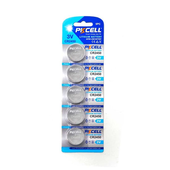 New-PKCELL-Ultra-Lithium-CR2450-Universal-Battery-Cell-Card-(5-PCs-Pack)-High-Quality-Low-Price-Buy-Now----Emirates-Keys
