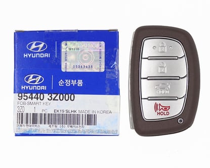 NEW-Hyundai-I40-2014-Genuine-OEM-Smart-Remote-Key-4-Buttons-433MHz-Manufacturer-Part-Number:-95440-3Z000---954403Z000-FCC-ID:-SEKS-VF11NC0B-OEM-Box---Emirates-Keys