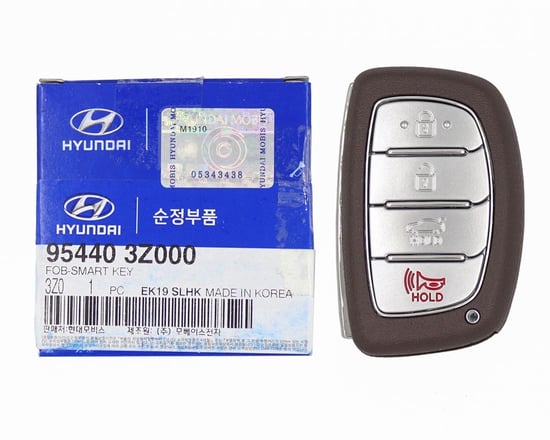 NEW-Hyundai-I40-2014-Genuine-OEM-Smart-Remote-Key-4-Buttons-433MHz-Manufacturer-Part-Number:-95440-3Z000---954403Z000-FCC-ID:-SEKS-VF11NC0B-OEM-Box---Emirates-Keys