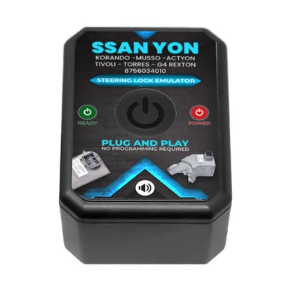 New-SsangYong-Korando---Musso---Actyon---Tivoli----Torres---G4-Rexton-Steering-Lock-Emulator-Simulator With Lock Sound---Emirates-Keys