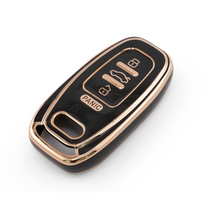 New-Aftermarket-Nano-High-Quality-Cover-For-Audi-Remote-Key-4-Button-Black-Color-Audi-A11J4---Emirates-Keys