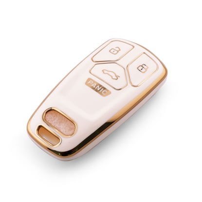 New-Aftermarket-Nano-High-Quality-Cover-For-Audi-Remote-Key-4-Button-White-Color-Audi-B11J4---Emirates-Keys