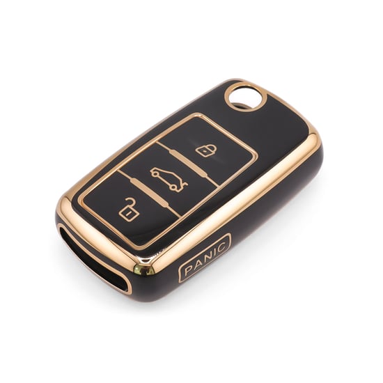 New-Aftermarket-Nano-High-Quality-Cover-For-Volkswagen-Remote-Key-4-Button-Black-Color-VW-A11J4---Emirates-Keys