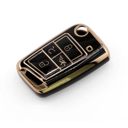 New-Aftermarket-Nano-High-Quality-Cover-For-Volkswagen-Remote-Key-4-Button-Black-Color-VW-B11J4---Emirates-Keys