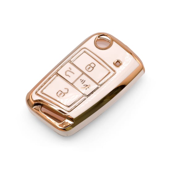 New-Aftermarket-Nano-High-Quality-Cover-For-Volkswagen-Remote-Key-4-Button-White-Color-VW-B11J4---Emirates-Keys