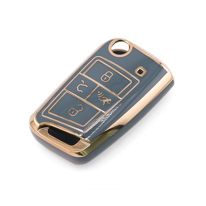 New-Aftermarket-Nano-High-Quality-Cover-For-Volkswagen-Remote-Key-4-Button-Gray-Color-VW-B11J4---Emirates-Keys