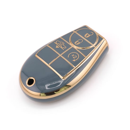 New-Aftermarket-Nano-High-Quality-Cover-For-Dodge-Remote-Key-4-Button-Gray-Color-Dodge-A11J4A---Emirates-Keys