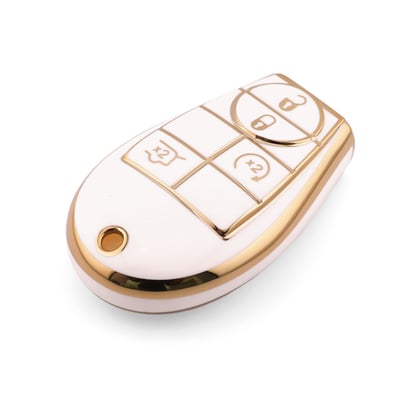 New-Aftermarket-Nano-High-Quality-Cover-For-Dodge-Remote-Key-4-Button-White-Color-Dodge-A11J4B---Emirates-Keys
