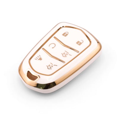 New-Aftermarket-Nano-High-Quality-Cover-For-Cadillac-Remote-Key-6-Button-White-Color-CDLC-A11J6---Emirates-Keys