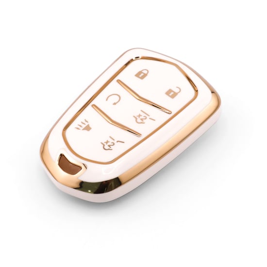 New-Aftermarket-Nano-High-Quality-Cover-For-Cadillac-Remote-Key-6-Button-White-Color-CDLC-A11J6---Emirates-Keys