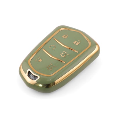 New-Aftermarket-Nano-High-Quality-Cover-For-Cadillac-Remote-Key-6-Button-Green-Color-CDLC-A11J6---Emirates-Keys