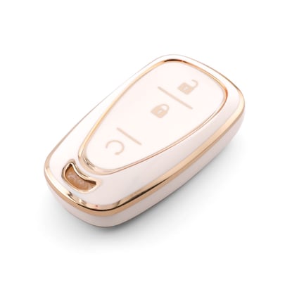 New-Aftermarket-Nano-High-Quality-Cover-For-Chevrolet-Remote-Key-3-Button-White-Color-CRL-B11J3A---Emirates-Keys