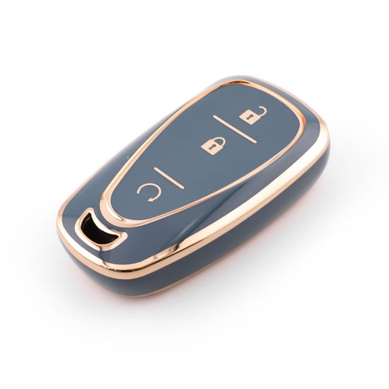 New-Aftermarket-Nano-High-Quality-Cover-For-Chevrolet-Remote-Key-3-Button-Gray-Color-CRL-B11J3A---Emirates-Keys