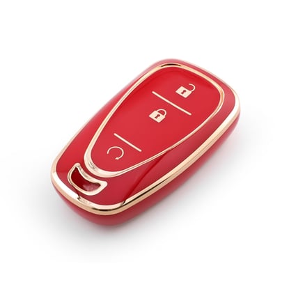 New-Aftermarket-Nano-High-Quality-Cover-For-Chevrolet-Remote-Key-3-Button-Red-Color-CRL-B11J3A---Emirates-Keys