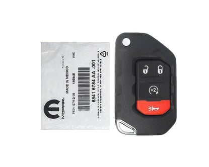 Brand-New-Jeep-Wrangler-2018-2021-Genuine-OEM-Flip-Remote-Key-4-Buttons-Auto-Start-433-MHz-68416784AA-FCCID:-OHT1130261---Emirates-Keys