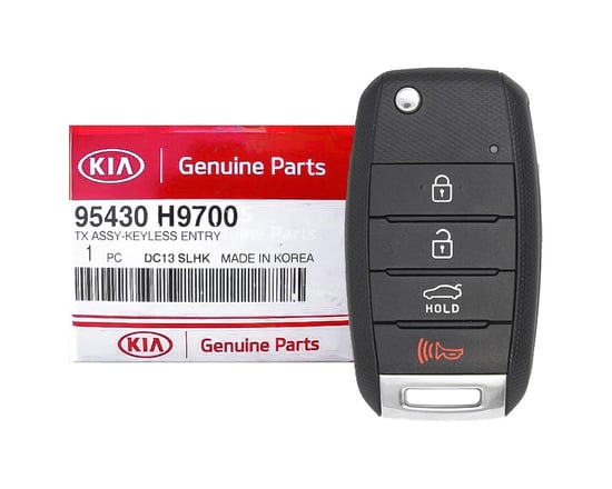 Brand-NEW-KIA-Rio-2018-2020-Genuine-OEM-Flip-Remote-Key-4-Buttons-433MHz-95430-H9700-95430H9700,-FCCID:-NYOSYEC4TX1611---Emirates-Keys