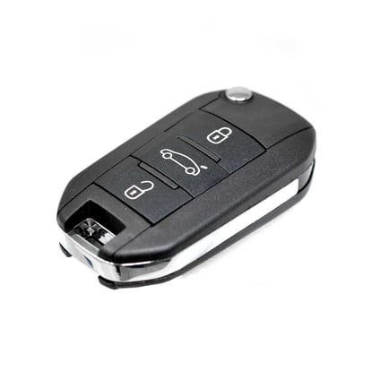New-Peugeot-301-508-Citroen-C-Elysee-C4-Cactus-Flip-Remote-Key--433-MHz-3-Buttons---MK3-Remotes---Emirates-Keys