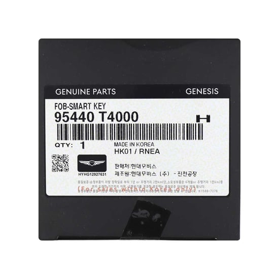 New-Hyundai-Genesis-G90RS4-2022-Genuine---OEM-Smart-Remote-Key-4+1-Buttons-433MHz-Black-Color-OEM-Part-Number:-95440-T4000---Emirates-Keys