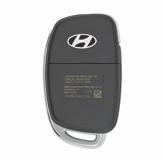 Used-Hyundai-HB20-2016-2019-Original-Flip-Remote-Key-3+1-Buttons-433MHz-OEM-Part-Number:-95430-1S110---Emirates-Keys