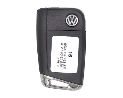 Volkswagen-VW-Golf-MQB-2015-Flip-Proximity-Remote-Key-3+1-Buttons-315MHz-OEM-Part-Number:-5G0-959-753-BE-Transponder-ID:-Megamos-Crypto-128-bits-AES---ID88