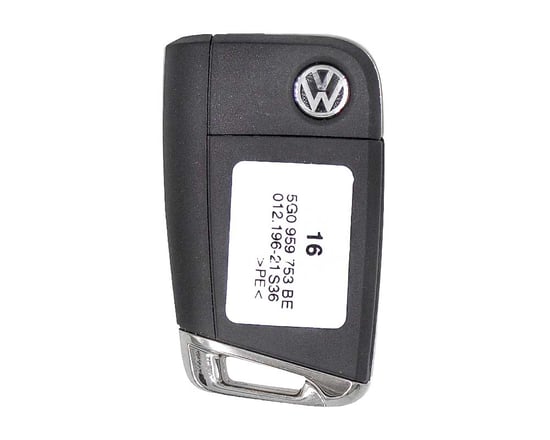 Volkswagen-VW-Golf-MQB-2015-Flip-Proximity-Remote-Key-3+1-Buttons-315MHz-OEM-Part-Number:-5G0-959-753-BE-Transponder-ID:-Megamos-Crypto-128-bits-AES---ID88