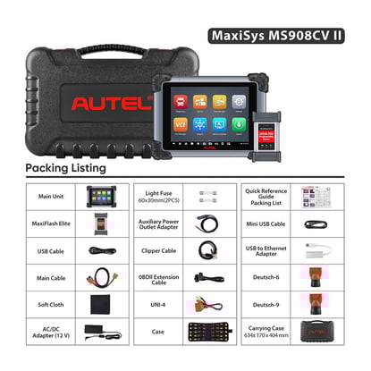 New-2024-Autel-MaxiSYS-MS908CV-II-OBD2-Heavy-Duty-Commercial-Vehicle-Diagnostics-&-Service-Tablet---Emirates-Keys