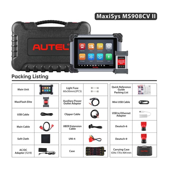 New-2024-Autel-MaxiSYS-MS908CV-II-OBD2-Heavy-Duty-Commercial-Vehicle-Diagnostics-&-Service-Tablet---Emirates-Keys