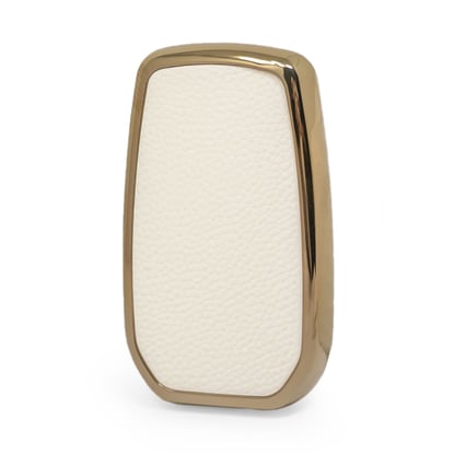 New-Aftermarket-Nano-High-Quality-Gold-Leather-Cover-For-Toyota-Remote-Key-3-Buttons-White-Color-TYT-A13J3---Emirates-Keys