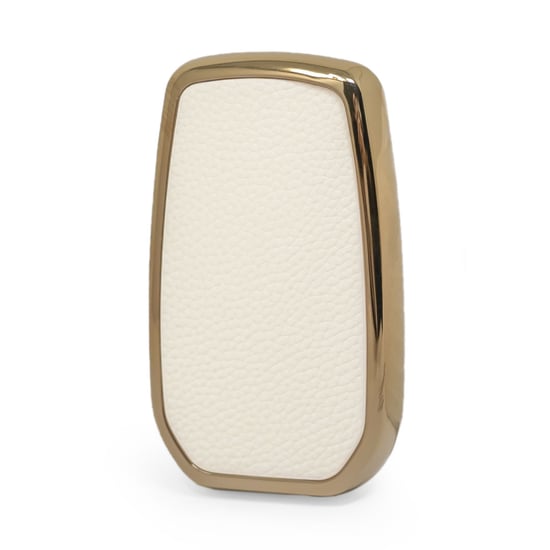 New-Aftermarket-Nano-High-Quality-Gold-Leather-Cover-For-Toyota-Remote-Key-3-Buttons-White-Color-TYT-A13J3---Emirates-Keys