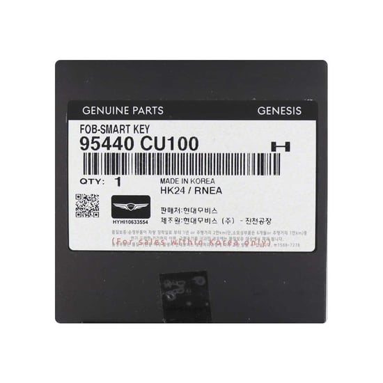 New-Hyundai-Genesis-GV60-2022-Genuine---OEM-Smart-Remote-Key-7+1-Buttons-433MHz-Black-Color-OEM-Part-Number:-95440-CU100---Emirates-Keys