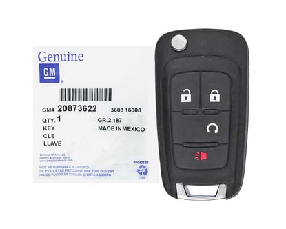 New-STRATTEC-GMC-Terrain-Strattec-Flip-Remote-Key-4-Button-2010-2014-315MHz-Manufacturer-Part-Number:-20873622-Blade----Emirates-Keys