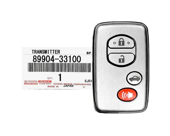 New-Toyota-Aurion-2008-Genuine-Smart-Key-4-Buttons-433MHz-89904-33100-8990433100---FCCID:-B53EA---Emirates-Keys