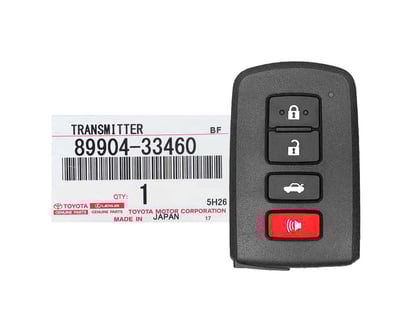 NEW-Toyota-Camry-Aurion-Avalon-Corolla-2014-2017-Genuine-OEM-Smart-Key-4-Buttons-433MHz-89904-33460---89904-12340---Emirates-Keys