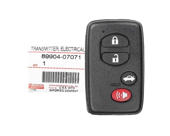NEW-Toyota-Avalon-2011-2012-Genuine-OEM-Key-4-Buttons-433MHz-Manufacturer-Part-Number:-89904-07071-8990407071---FCCID:-14AAC---Emirates-Keys