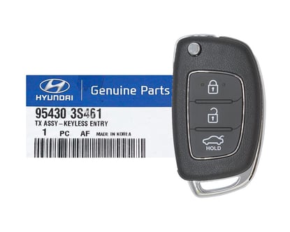 NEW-Hyundai-Tucson-Elantra-Sonata-2006-2014-Genuine-Flip-Remote-Key-3-Buttons-433MHz-95430-3S461-954303S461---FCCID-:-OKA-865T-OEM-Box---Emirates-Keys