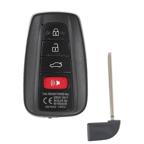 New-Aftermarket-Toyota-Avalon-2019-Smart-Remote-Key-3+1-Buttons-433MHz-Compatible-Part-Number:-8990H-07040---8990H-07030---FCCID-:-14FCC---Emirates-Keys