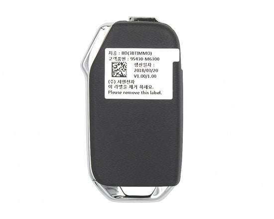 Used-KIA-Cerato-2018-2019-Original--Flip-Remote-Key-3-Buttons-433MHz-OEM-Part-Number:-95430-M6300-,-95430M6300---FCC-ID:-TG00520---Emirates-Keys