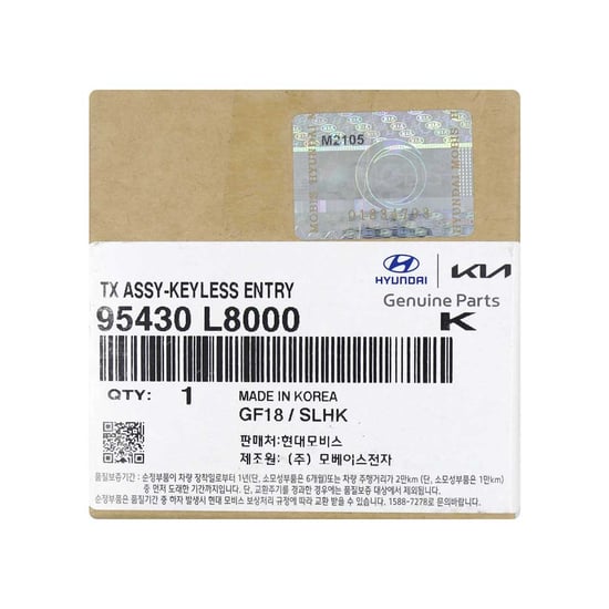 New-Kia-K8-2022-Genuine---OEM-Flip-Remote-Key-3+1-Buttons-433MHz-OEM-Part-Number:-95430-L8000---Emirates-Keys