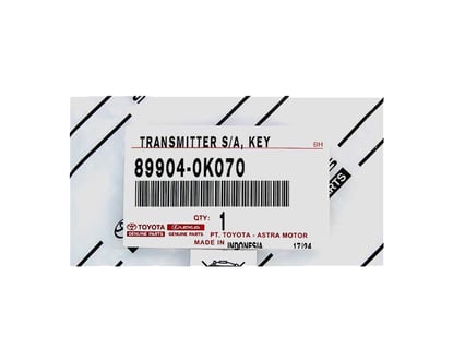 New-Toyota-Fortuner-2016-2018-Genuine-OEM-Smart-Remote-Key-3-Buttons-433MHz-Manufacturer-Part-Number:-89904-0K070---89904-0K071---Emirates-Keys