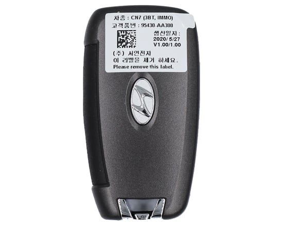 Brand-New-Hyundai-Elantra-2021-Genuine-OEM-Flip-Remote-Key-3-Buttons-433MHz-95430-AA300-95430AA300---MK3