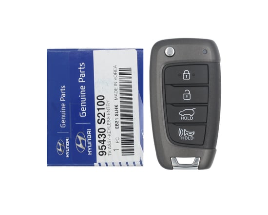 New-Hyundai-Santa-Fe-2019-Genuine---OEM-Flip-Remote-Key-4-Buttons-433MHz-OEM-Part-Number:-95430-S2100---Emirates-Keys