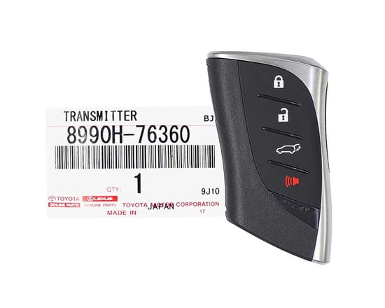 Brand-New-Lexus-UX250-2019-Genuine-OEM-Smart-Key-4-Buttons-433MHz-Manufacturer-Part-Number:-8990H-76360-,-Compatible-Part-Number:-8990H-76590---8990H-76591---8990H-76610---Emirates-Keys