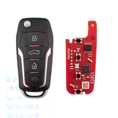 New-Xhorse-VVDI-Key-Tool-VVDI2-Wire-Flip-Remote-Key-3+1-Button-Ford-Type-XKFO21EN-2nd-Generation-(-New-Version-of-XKFO01EN-)---Emirates-Keys