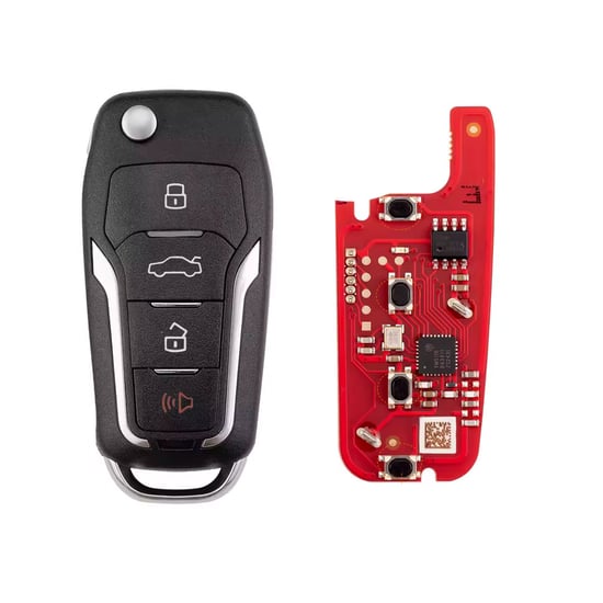 New-Xhorse-VVDI-Key-Tool-VVDI2-Wire-Flip-Remote-Key-3+1-Button-Ford-Type-XKFO21EN-2nd-Generation-(-New-Version-of-XKFO01EN-)---Emirates-Keys