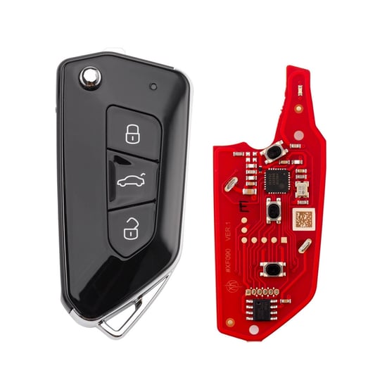 New-Xhorse-VVDI-Key-Tool-VVDI2-Wire-Flip-Remote-Key-All-Black-3-Buttons-VW-Type-XKGA83EN-2nd-Generation-(-New-Version-of-XKGA81EN-)---Emirates-Keys