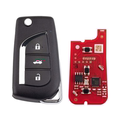 New-Xhorse-VVDI-Key-Tool-VVDI2-Wire-Flip-Remote-Key-3-Button-Toyota-Type-XKTO20EN-2nd-Generation-(-New-Version-of-XKTO00EN-)---Emirates-Keys