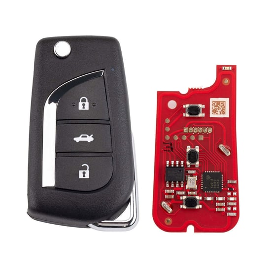 New-Xhorse-VVDI-Key-Tool-VVDI2-Wire-Flip-Remote-Key-3-Button-Toyota-Type-XKTO20EN-2nd-Generation-(-New-Version-of-XKTO00EN-)---Emirates-Keys